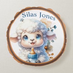 My Little Lamb Round Pillow