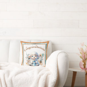 My Little Lamb Throw Pillow