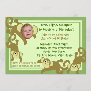 My Little Monkey Invitation