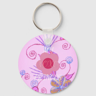 My Little Princess: Baby Pink Vector Inspirational Keychain