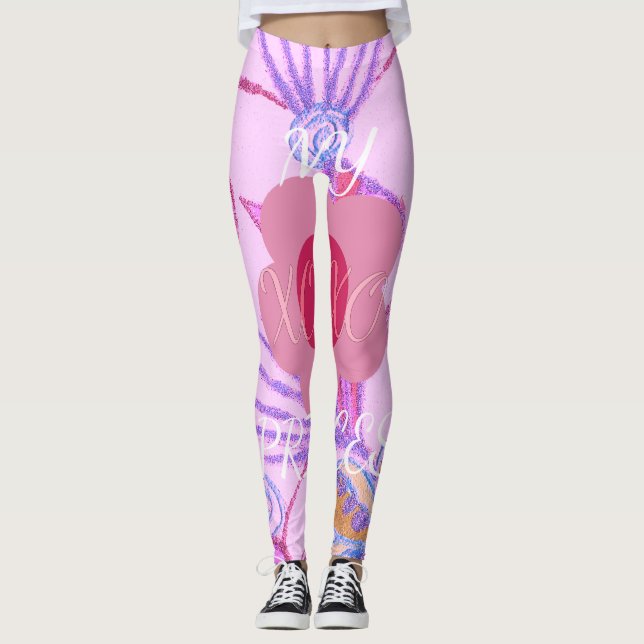 My Little Princess: Baby Pink Vector Inspirational Leggings (Front)