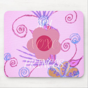 My Little Princess: Baby Pink Vector Inspirational Mouse Pad