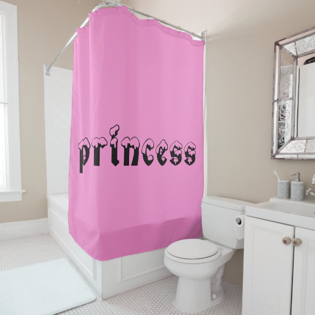 My Little Princess Girly Home Baby Pink Bath text (In Situ)