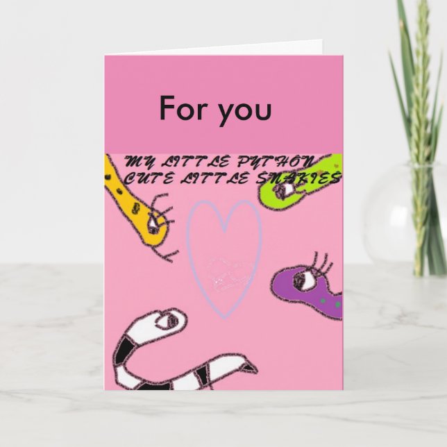 My Little Python Valentine's Day card (Front)