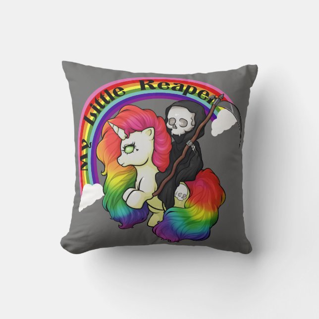 My Little Reaper Throw Pillow (Front)