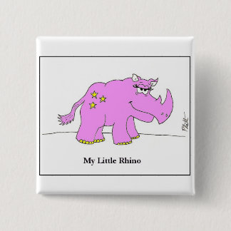 My Little Rhino 2 Inch Square Button