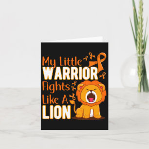 My Little Warrior Fights Like A Lion Leukaemia Awa Card