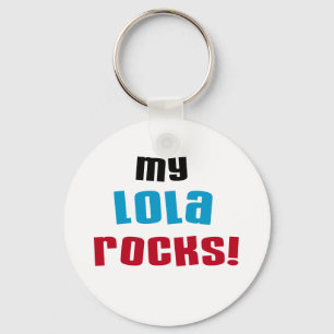 My Lola Rocks T-shirts and Gifts Keychain