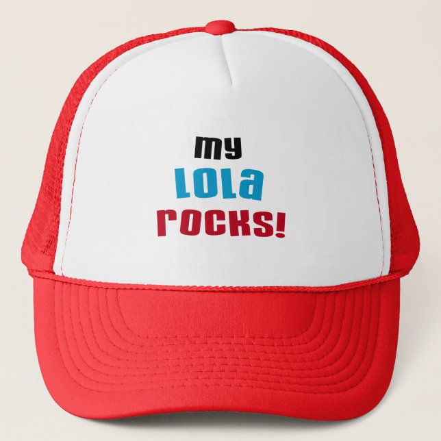 My Lola Rocks T-shirts and Gifts Trucker Hat (Front)