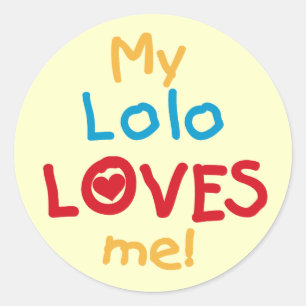 My Lolo Loves Me T-shirts and Gifts Classic Round Sticker