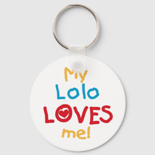 My Lolo Loves Me T-shirts and Gifts Keychain