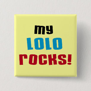 My Lolo Rocks T-shirts and Gifts 2 Inch Square Button