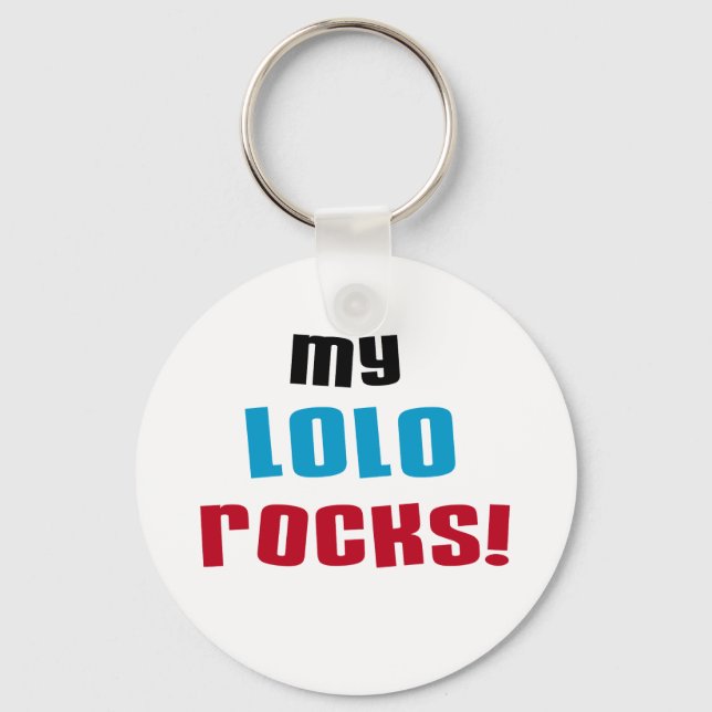 My Lolo Rocks T-shirts and Gifts Keychain (Front)