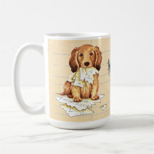My Longhaired Dachshund Ate my Homework Coffee Mug