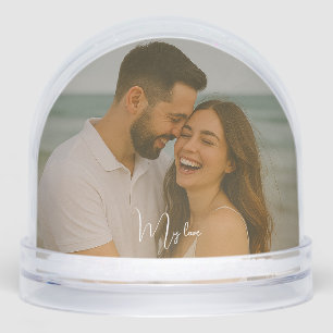 My love couple photo custom  snowglobe