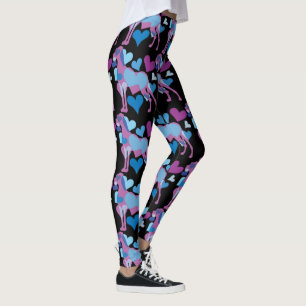 My Love for Great Danes in purple Leggings