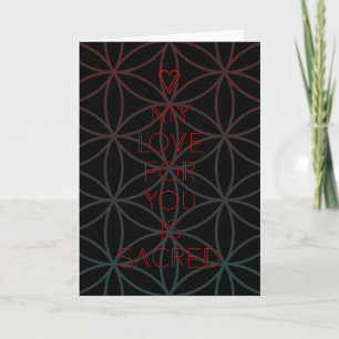 my love for you is sacred geometry holiday card