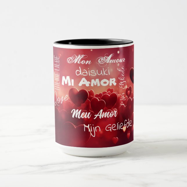 "My Love" in different languages Mug (Center)