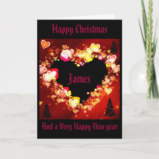 "My Love Is Ablaze This Christmas" Holiday Card