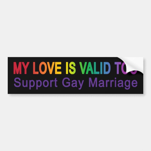 My Love Is Valid Too Bumper Sticker (Front)
