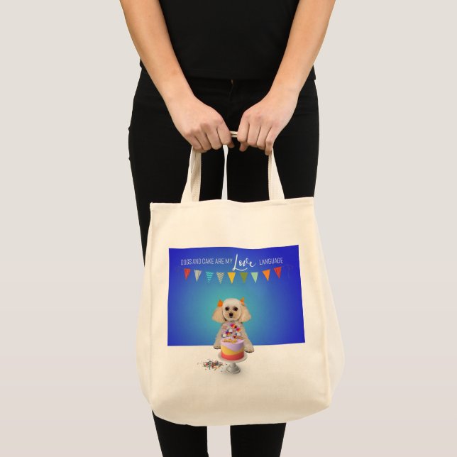 "My Love Language" Grocery Tote Bag (Front (Product))