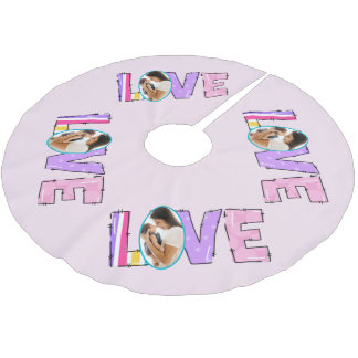 My Love My Family | Create Your Own Photo Brushed Polyester Tree Skirt