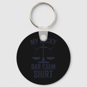 My Lucky Bar Exam Funny Law School Graduation New Keychain