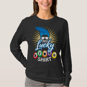 My Lucky Bingo Blue Troll Hair Gambling Bingo Play T-Shirt