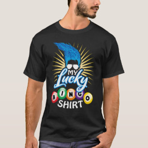 My Lucky Bingo Blue Troll Hair Gambling Bingo Play T-Shirt