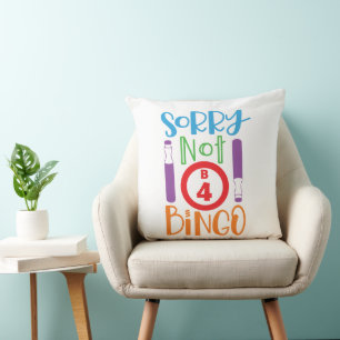My lucky bingo throw pillow
