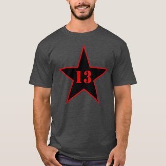 My Lucky Number Star - Number 13 - v2 (black) T-Shirt
