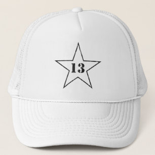 My Lucky Number Star - Number 13 - v2(vint. white) Trucker Hat