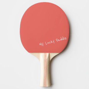 My Lucky Peach / Coral Colour Ping Pong Paddle