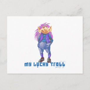 my lucky troll postcard