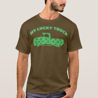 My Lucky Truck With Four Leaf Clovers And Shamrock T-Shirt