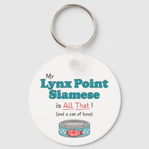 My Lynx Point Siamese is All That! Funny Kitty Keychain