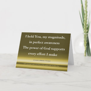 My Magnitude A Course In Miracles Greetings Card