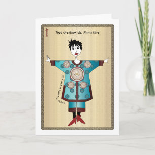 My Mah Jongg Coat 04 : Carte de voeux personnalisa