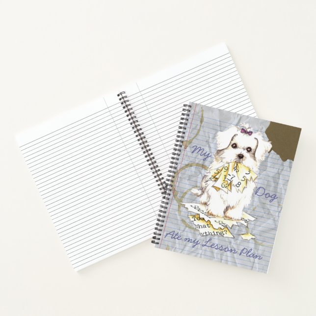 My Maltese Ate My Lesson Plan Notebook (Inside)