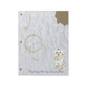 My Maltese Ate My Lesson Plan Notepad