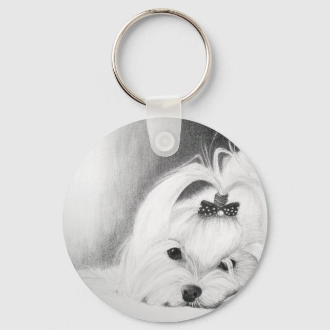 My Maltese Keychain (Front)