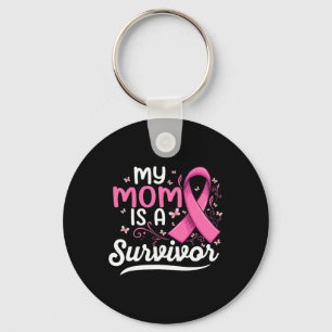 My Mama Is A Survivor Support Mom Breast Cancer Keychain