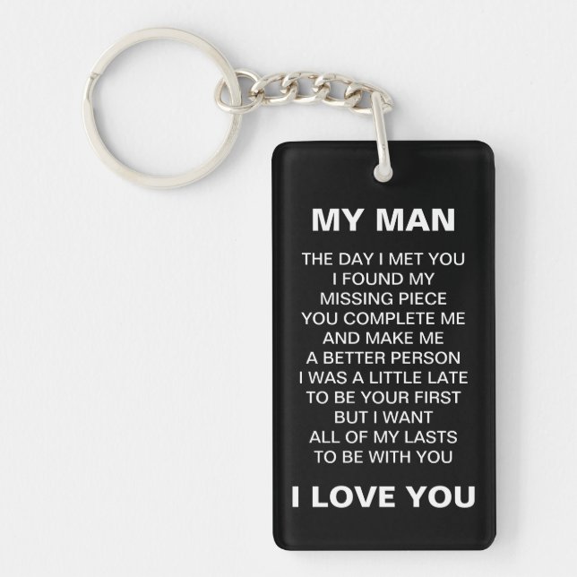 My Man - Missing Piece Keychain (Front)
