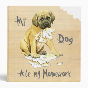 My Mastiff Ate My Homework Binder