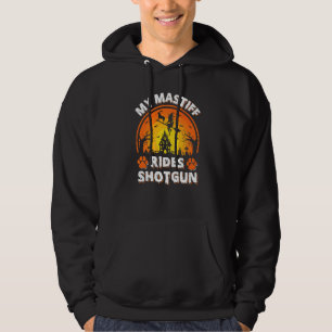 My Mastiff Dog Ride Witch Shotgun Halloween Hoodie