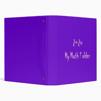 My math folder binder