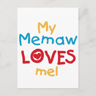 My Memaw Loves Me T-shirts and Gifts Postcard