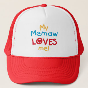 My Memaw Loves Me T-shirts and Gifts Trucker Hat