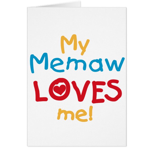 My Memaw Loves Me T-shirts et cadeaux (Devant)