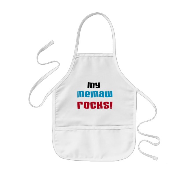 My Memaw Rocks T-shirts and Gifts Kids Apron (Front)